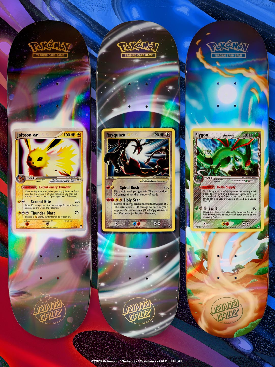 Rayquaza ☆ (Gold Star); center deck in the official group image.