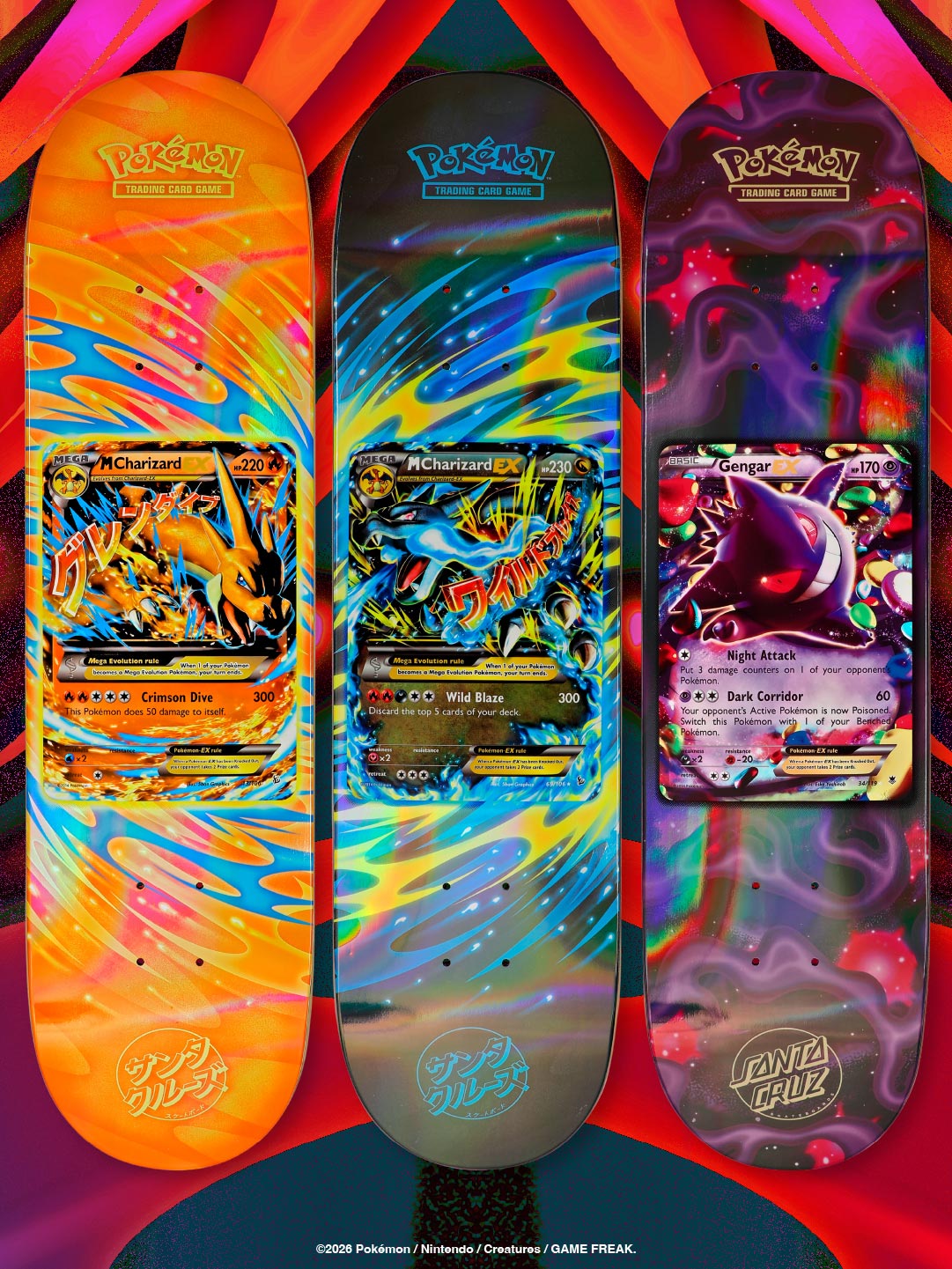 M Charizard EX (X); center deck in the official group image.